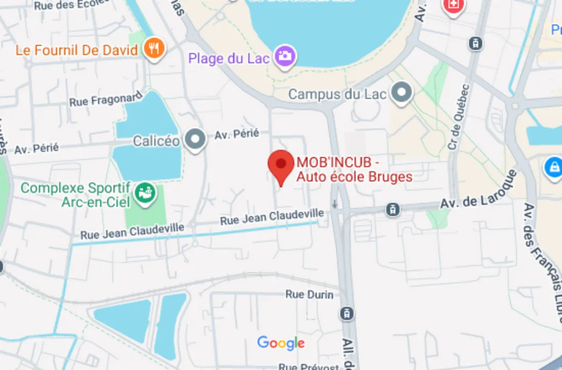 Plan d'accès Mob'incub, 11 Av. de Chavailles, 33520 Bruges