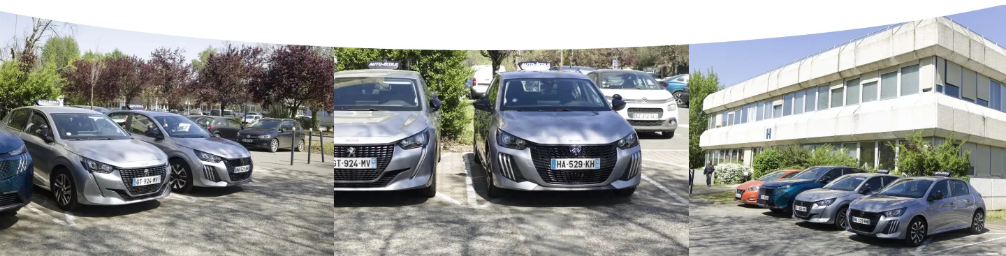 Les voitures et les locaux de l'auto-école Mob'incub à Bruges